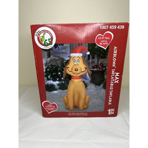 New 3.5 FT Lighted‎ Dr. Seuss Grinch Christmas Yard Inflatable 65th Anniversary